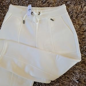 NWT Banana Republic Joggers Cream Off White Sweatpants Size XS Petite